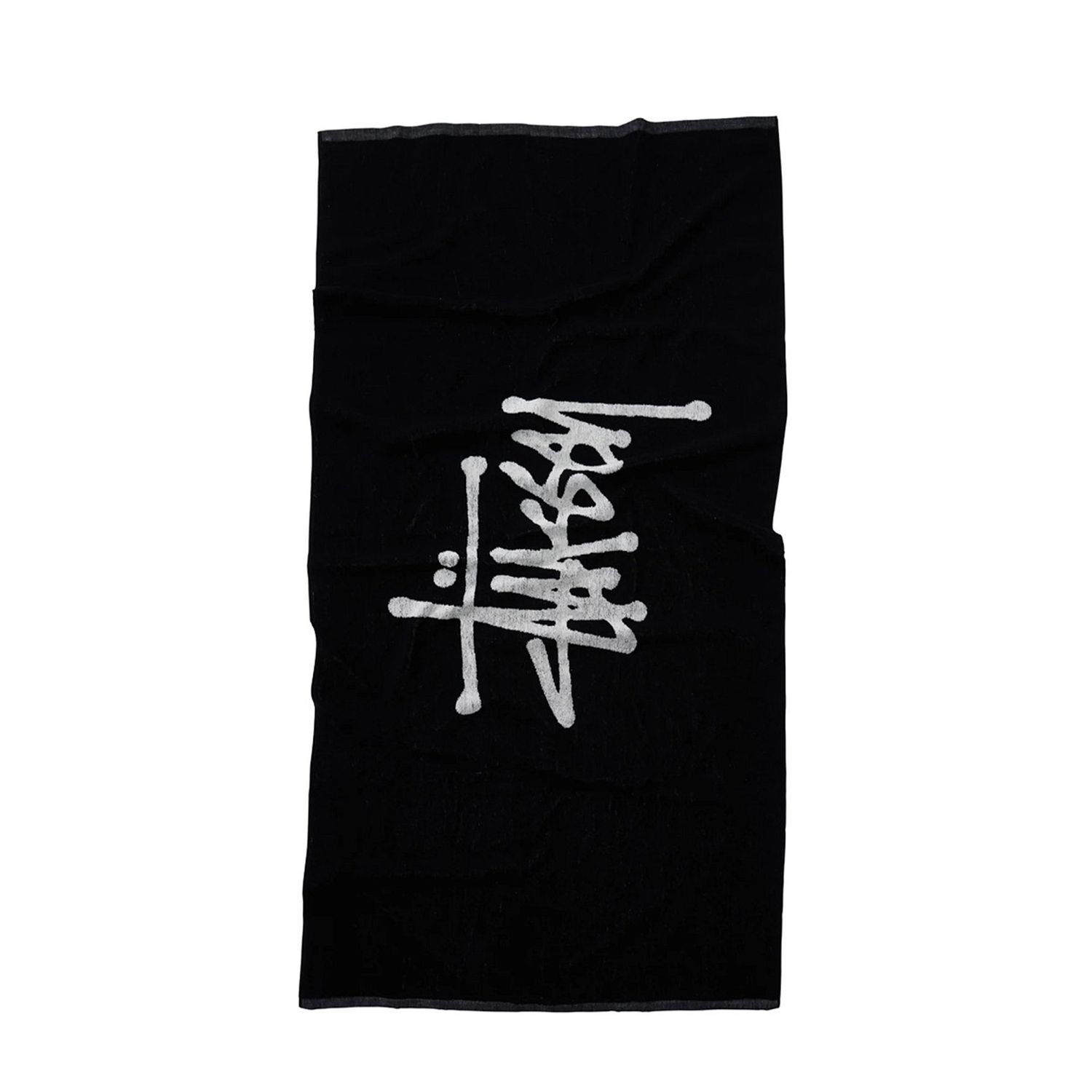 STUSSY MENS GRAFFITI JACQUARD TOWEL - BLACK