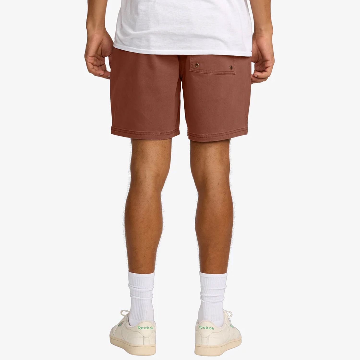 RVCA MENS ESCAPE ELASTIC SHORT- RED EARTH