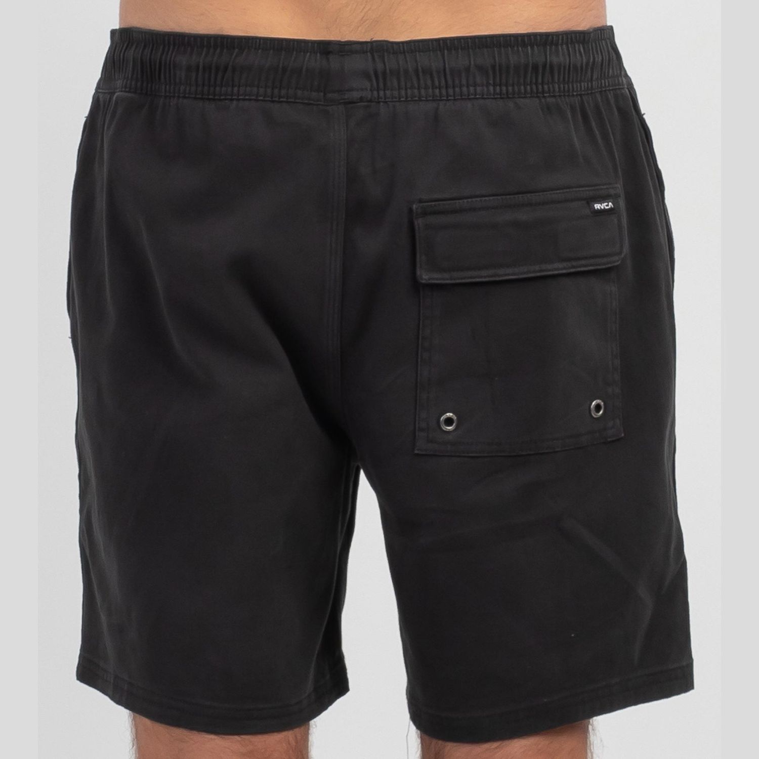 RVCA MENS ESCAPE ELASTIC  SHORT- BLACK