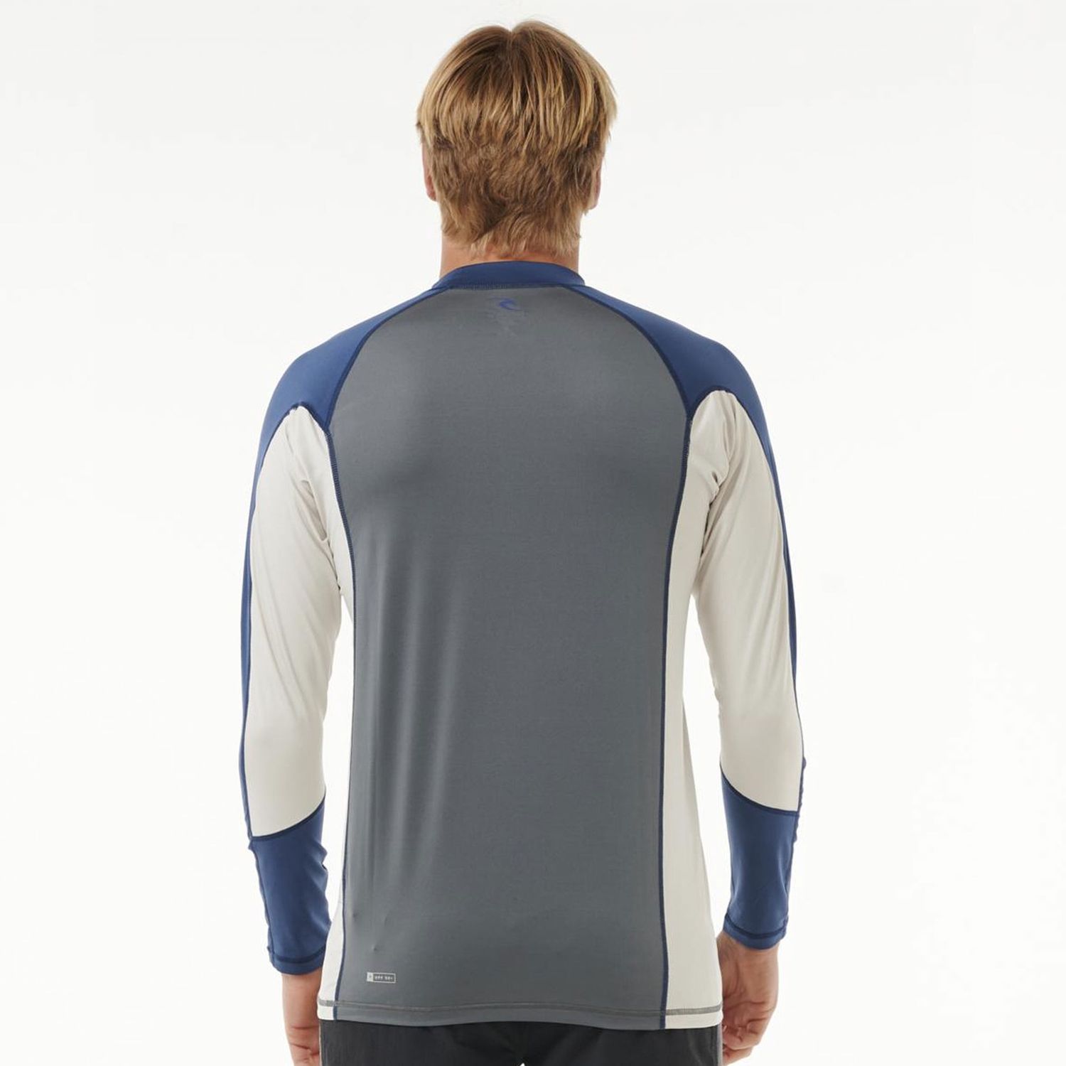 RIP CURL MENS DRIVE UPF L/S RASHIE - WASHED NAVY
