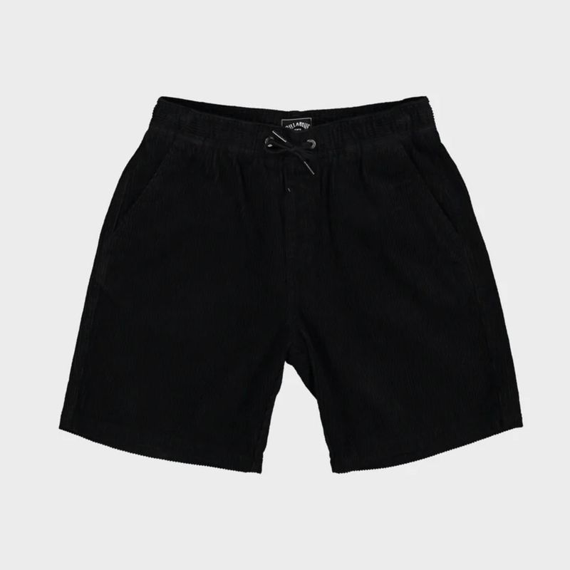 BILLABONG BOYS LARRY CORD ELASTIC SHORT - CHARCOAL