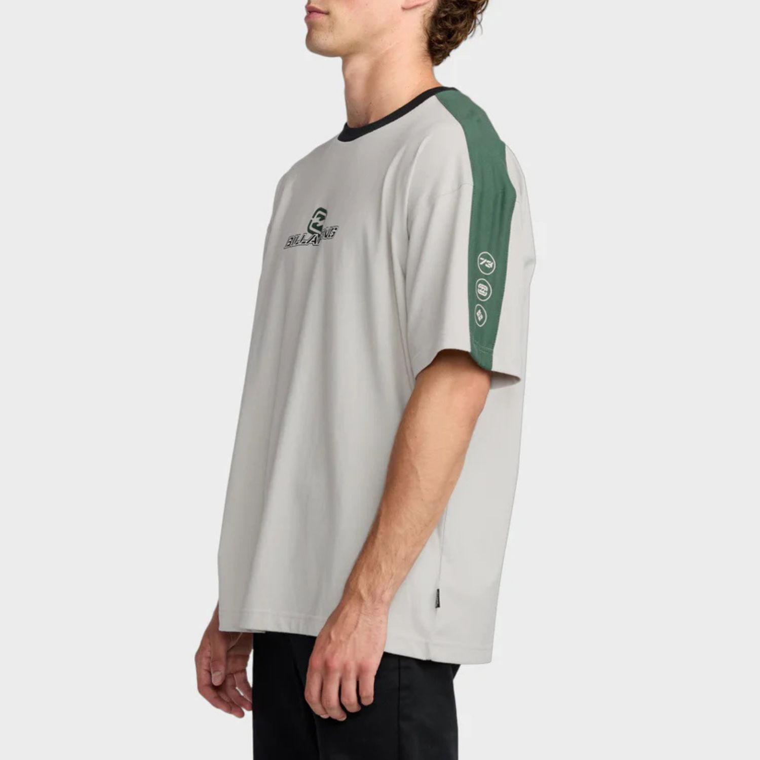 BILLABONG MENS SPEC 73 ICONIC SS TSHIRT - SILVER