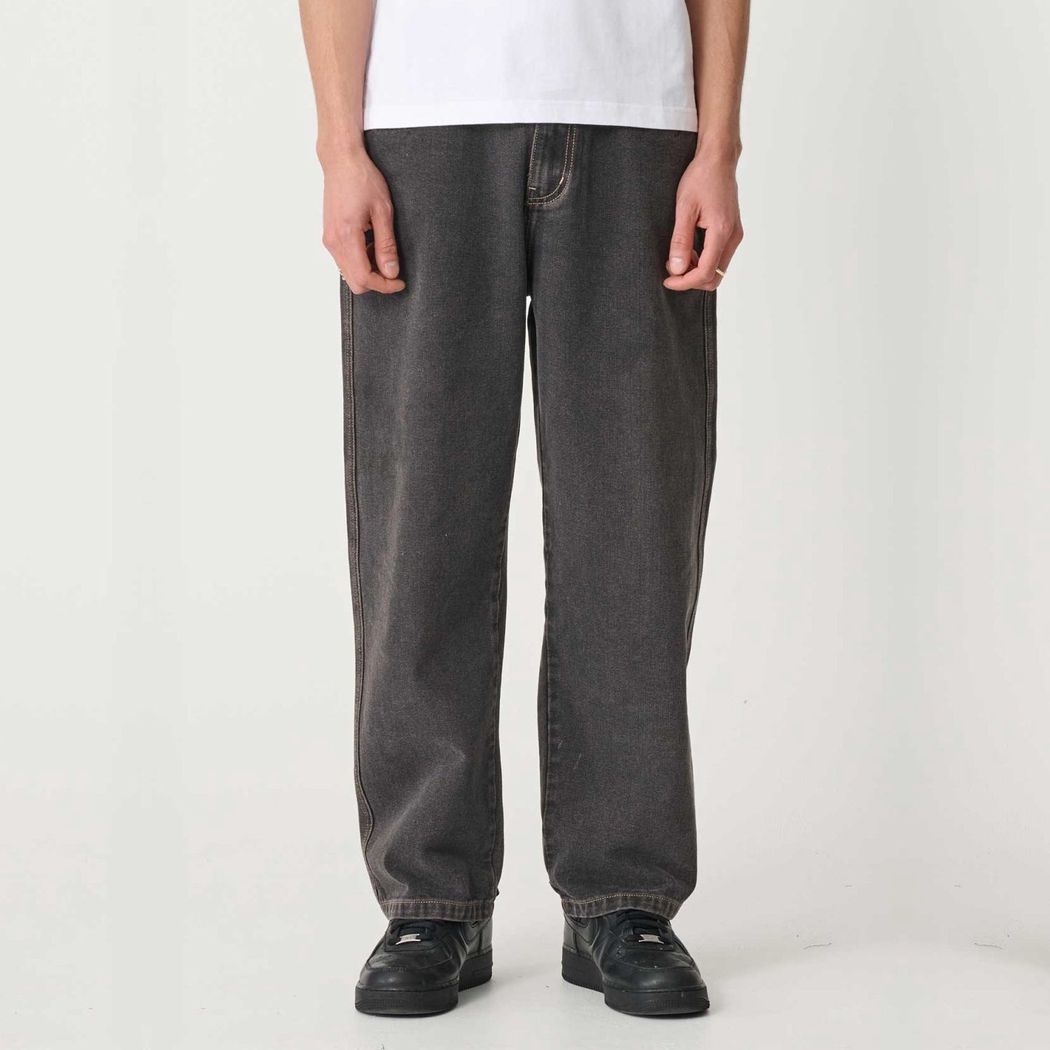 XLARGE MENS BULL DENIM 91 PANT - WASHED BLACK