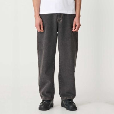 XLARGE MENS BULL DENIM 91 PANT - WASHED BLACK