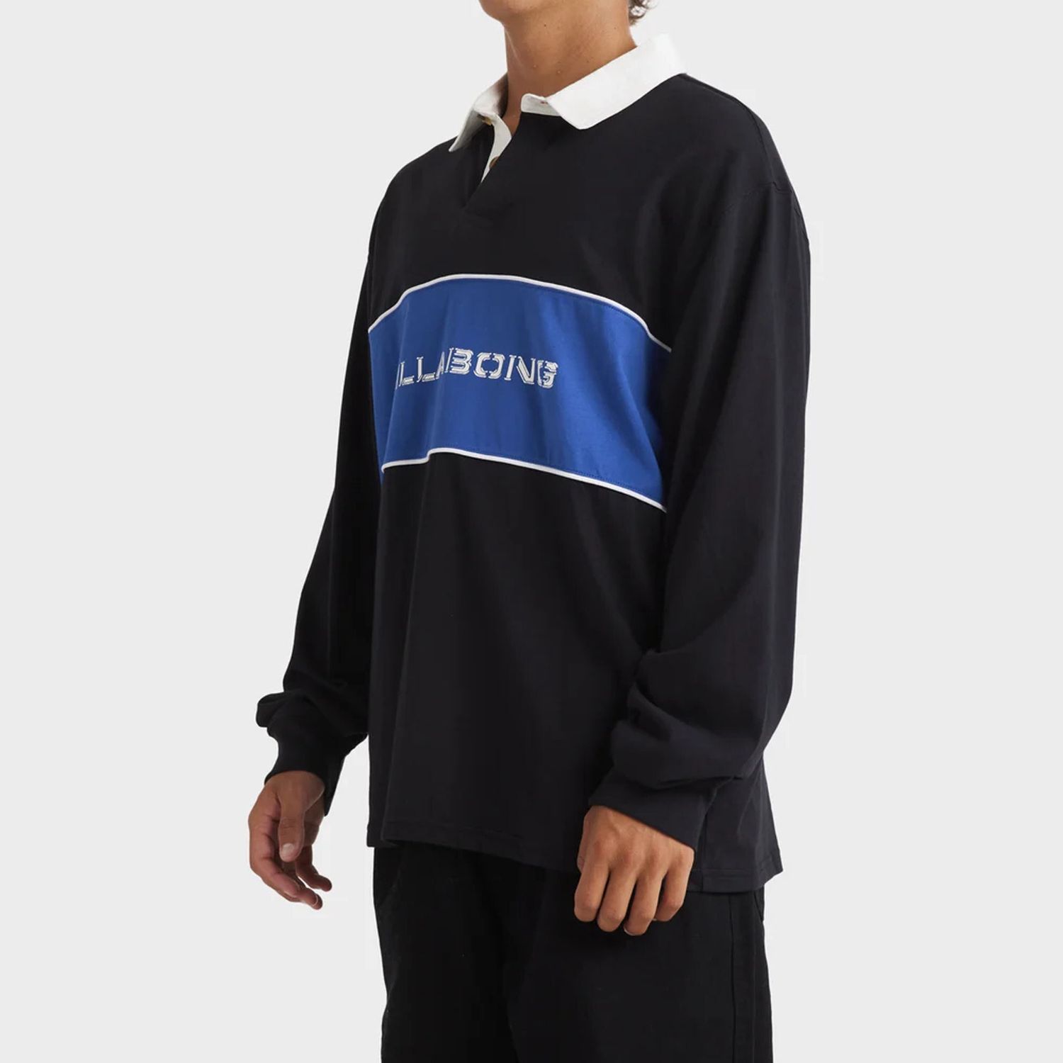BILLABONG MENS WARPED LS RUGBY - BLACK