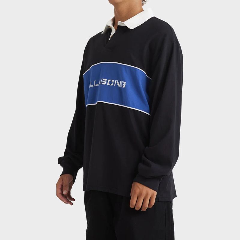 BILLABONG MENS WARPED LS RUGBY - BLACK