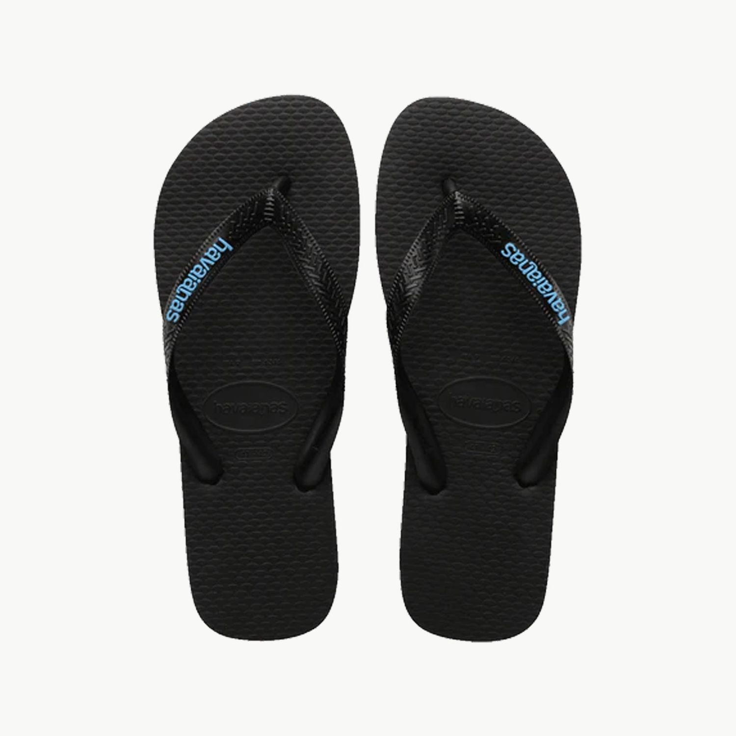 HAVAIANAS RUBBER LOGO BLACK/BLUE