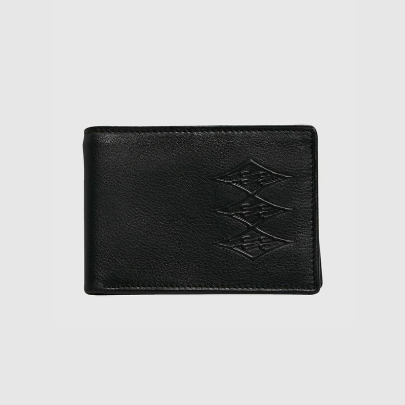 BILLABONG MENS SLIM STASHIE WALLET - BLACK GRAIN