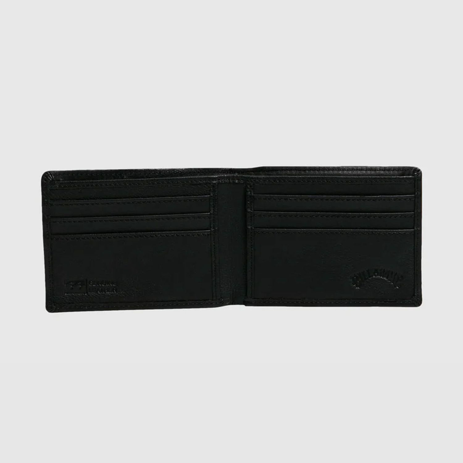 BILLABONG MENS SLIM STASHIE WALLET - BLACK GRAIN