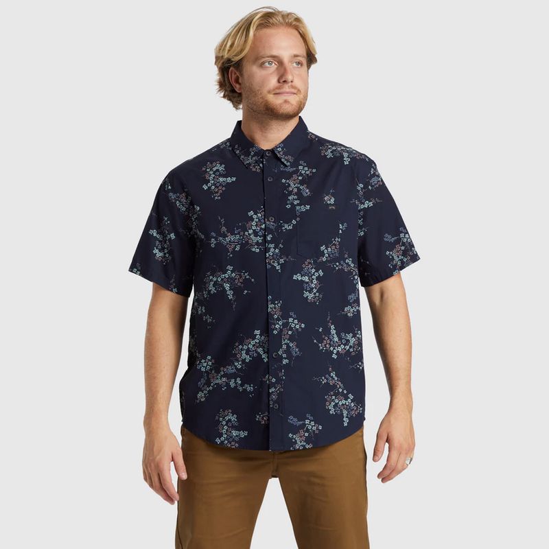 BILLABONG MENS SUNDAYS MINI S/S SHIRT - DARK NAVY