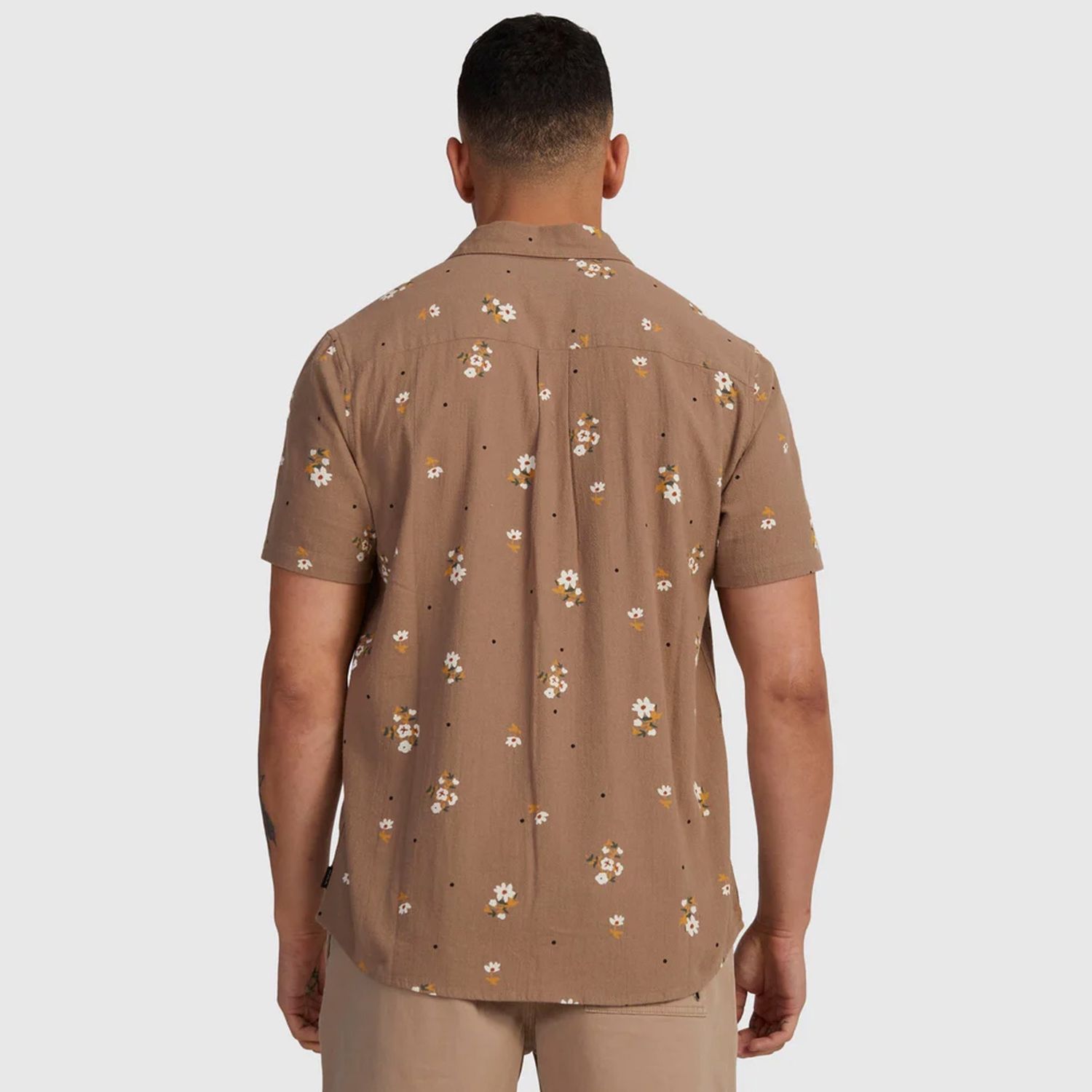 RVCA MENS HAPPY DAYZIE S/S SHIRT - TIMBER