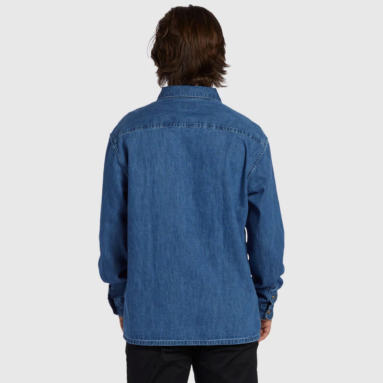 BILLABONG MENS BONG DAYS LS SHIRT - DENIM BLUE