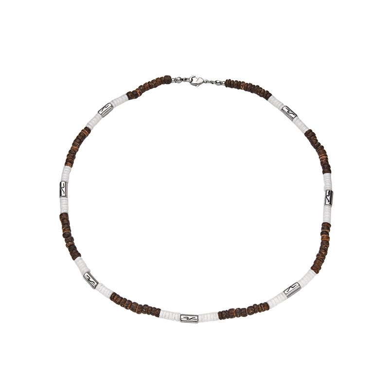 CLASSICS77 COCONUT BEAD, SHELL AND WAVE CHOKER