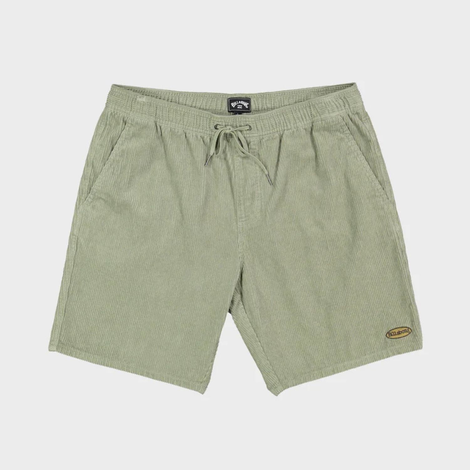 BILLABONG MENS LARRY CORD WALK SHORTS - GREEN ASH