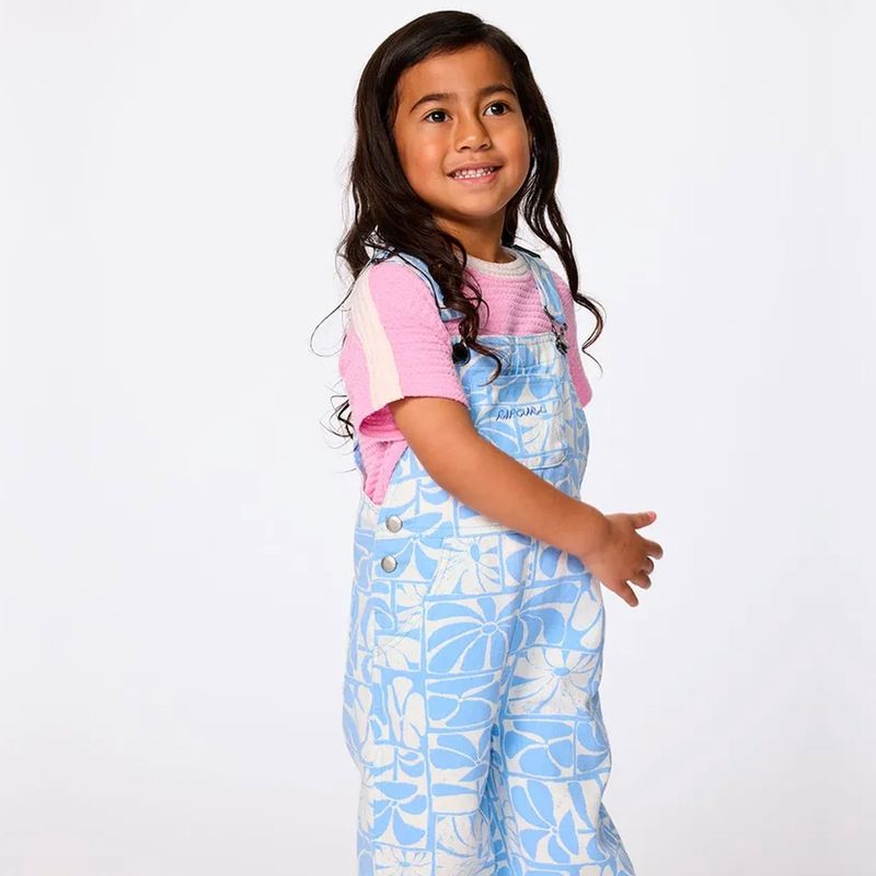 RIP CURL GIRLS AOTS TY OVERALLS   -  BLUE