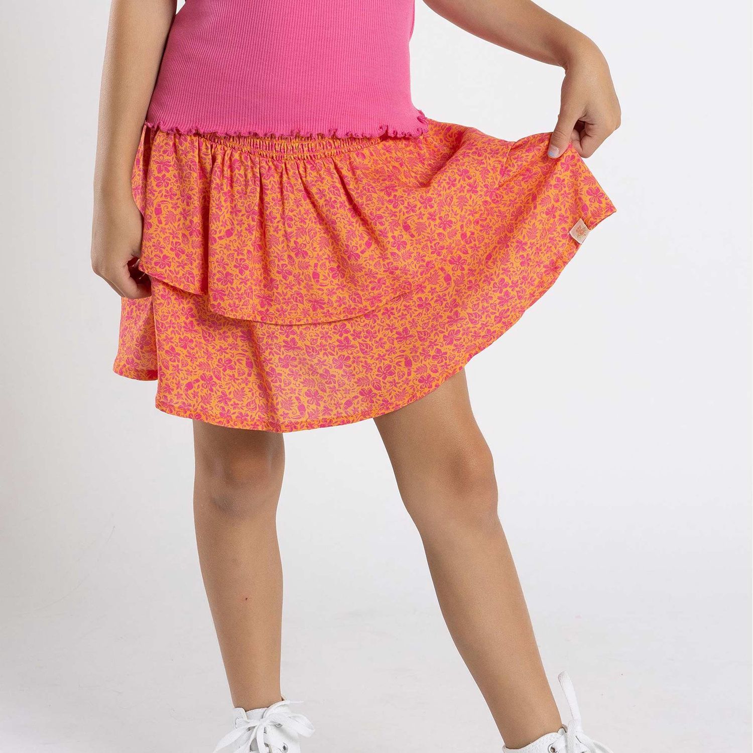 RIP CURL TODDLER GIRLS SUNKISSED FLORAL SKIRT - BRIGHT PINK