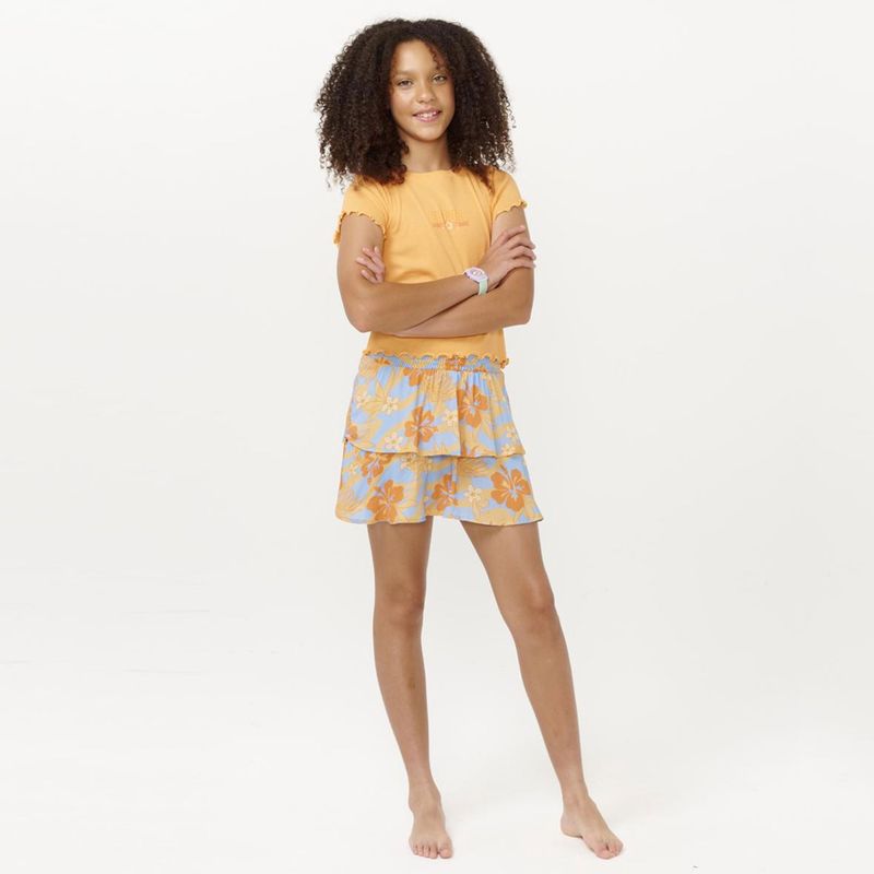 RIP CURL TEEN GIRLS SUN SOL WOVEN SKIRT - ORANGE