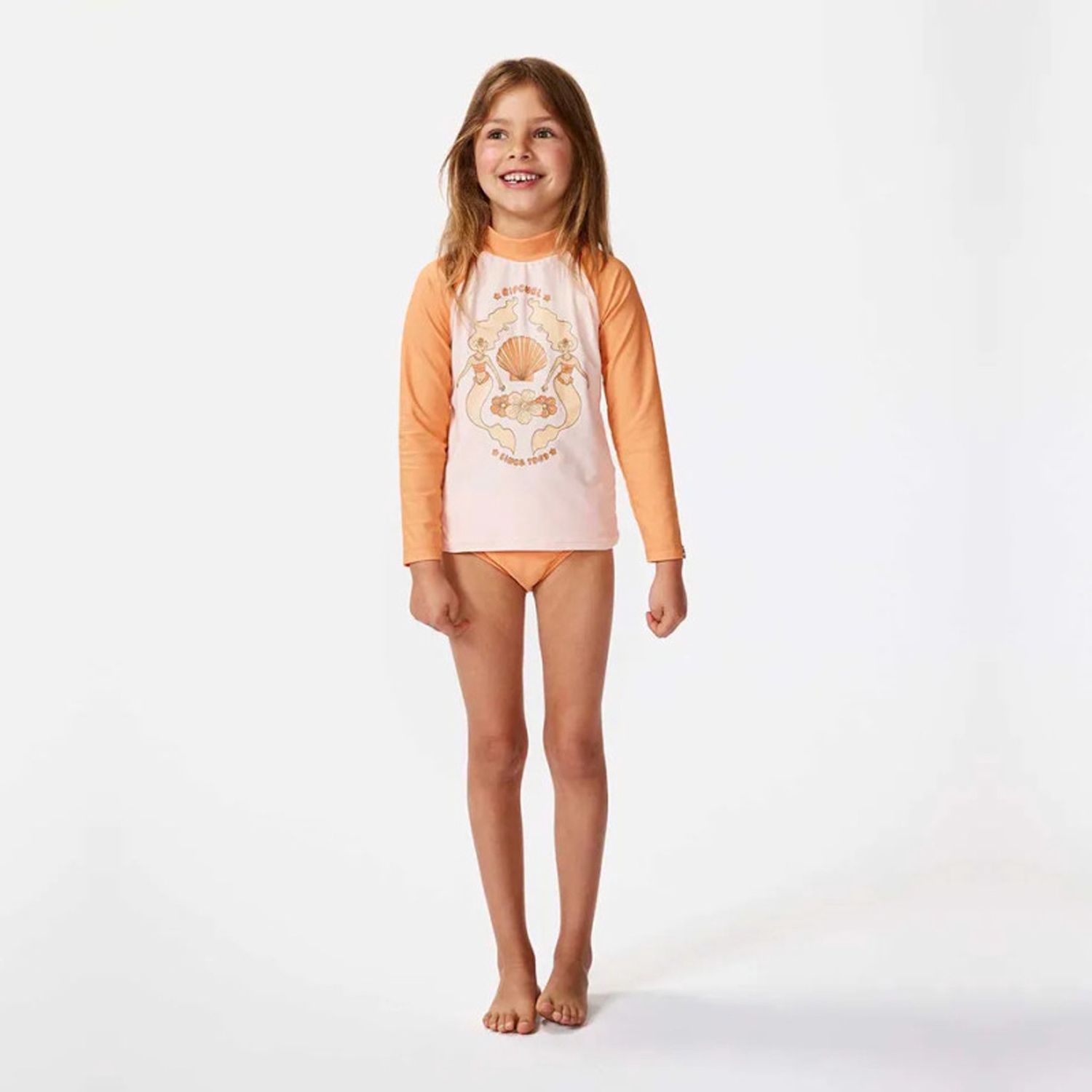 RIPCURL GIRLS LA TROPICA LS UV SET - PEACH