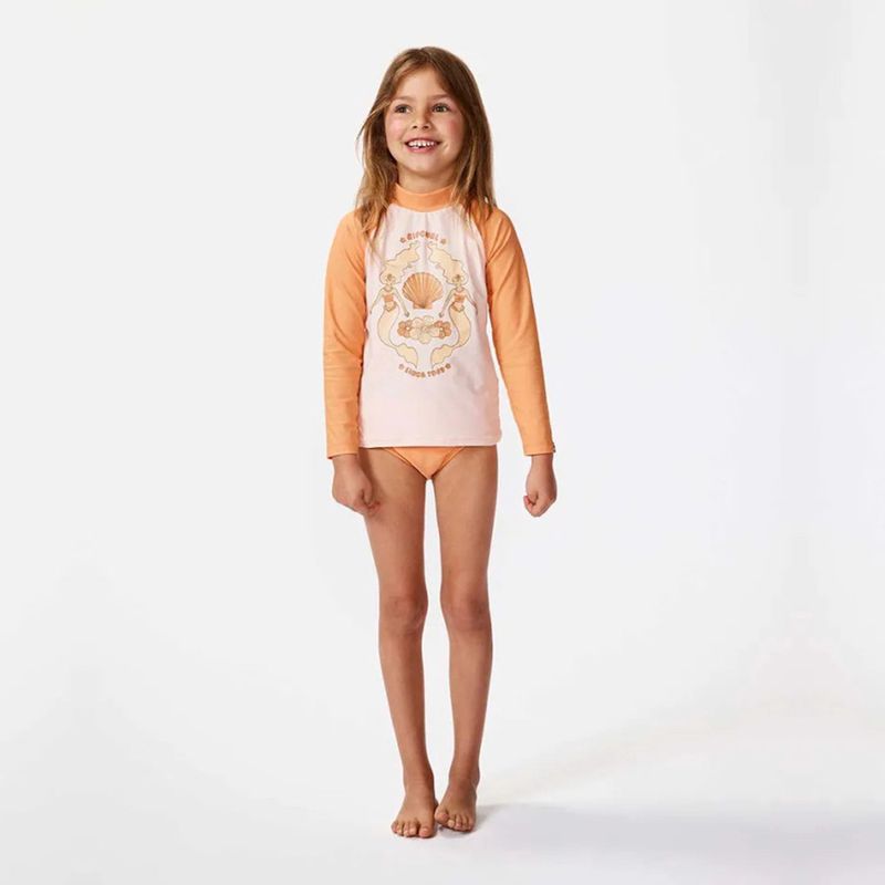 RIPCURL GIRLS LA TROPICA LS UV SET - PEACH