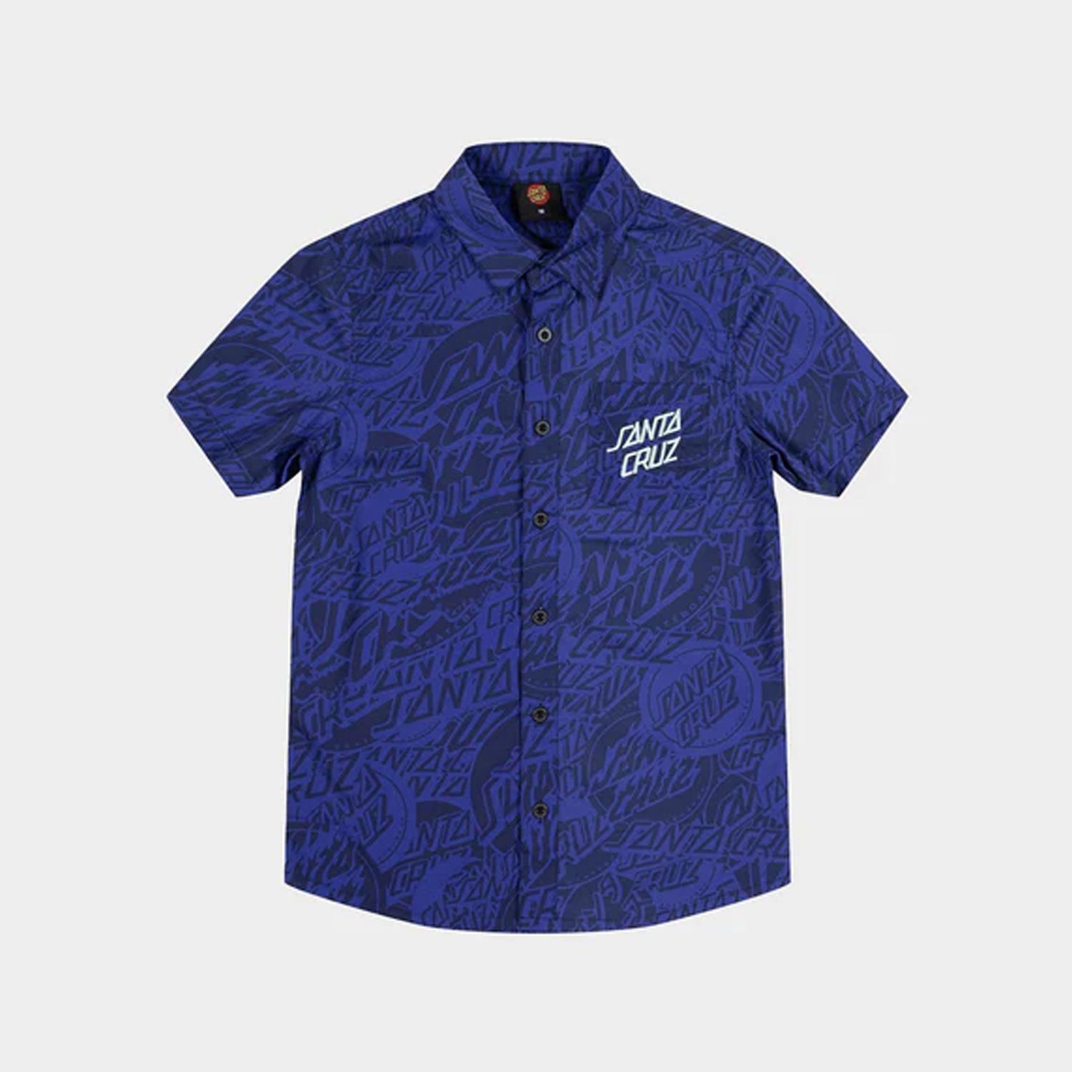 SANTA CRUZ BOYS BOLD STACK S/S SHIRT - DARK BLUE
