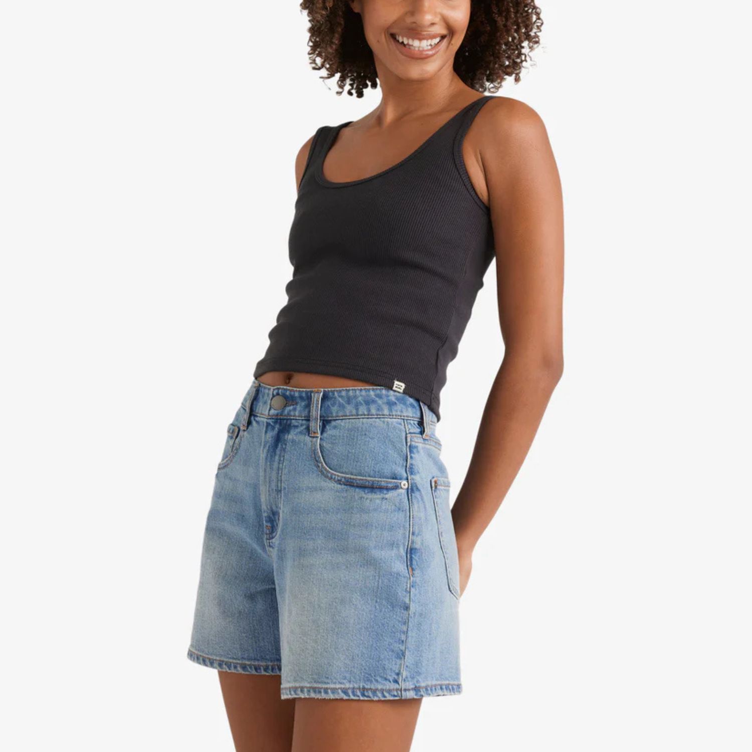 BILLABONG WOMENS SHIFTER DENIM SHORT - SHADED WASH
