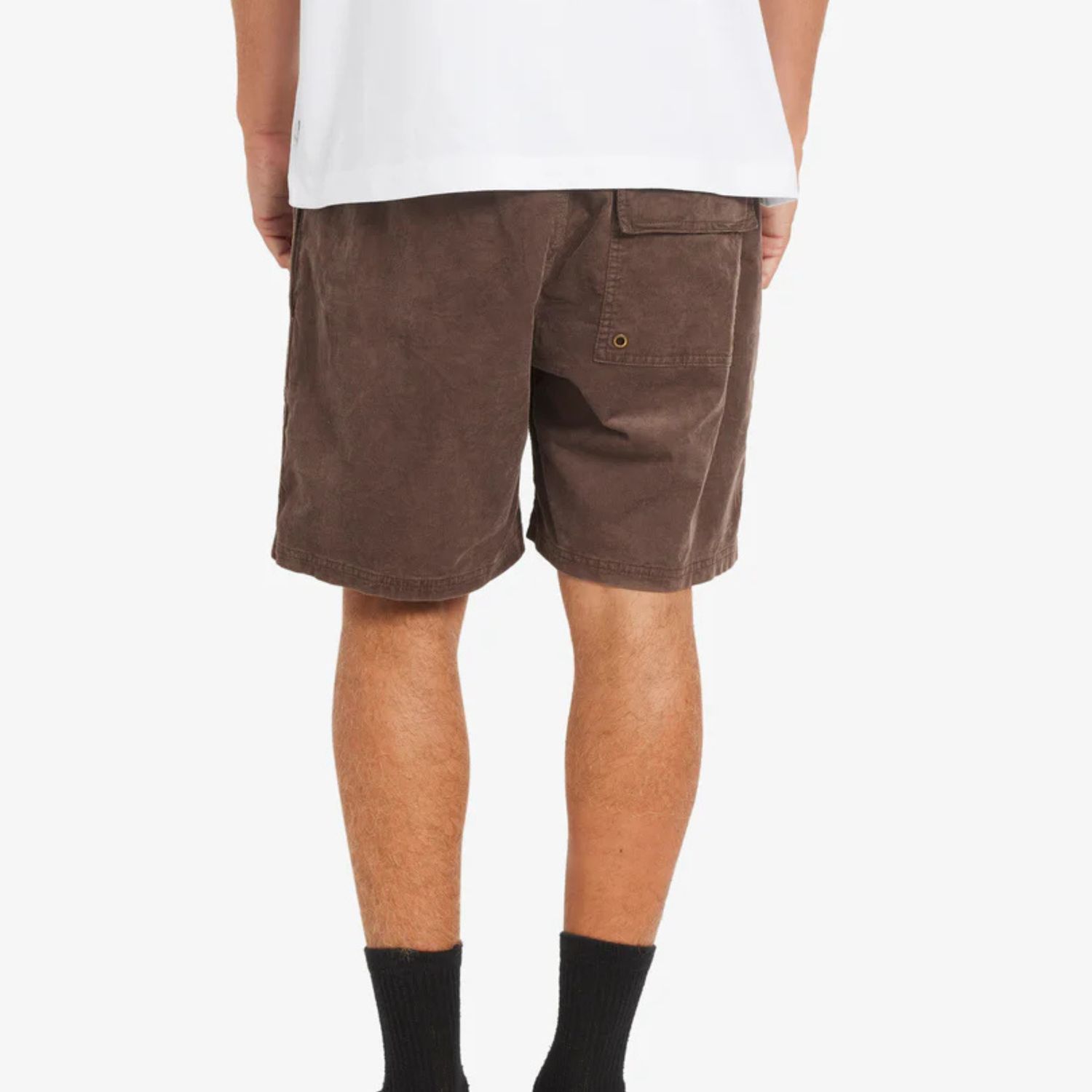 RVCA MENS ESCAPE ELASTIC CORD SHORT II - CHOCOLATE