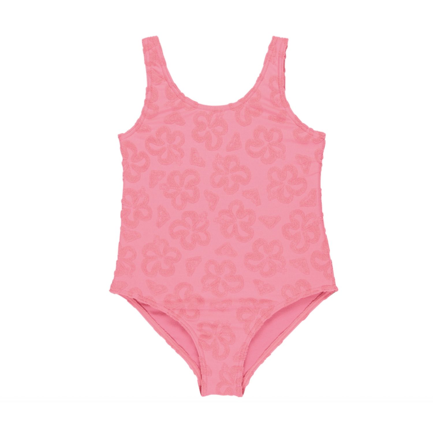 ROXY GIRLS FLIP FLOWERS ONE PIECE SWIMSUIT - PINK COSMOS FLIP FLOWER TERRY
