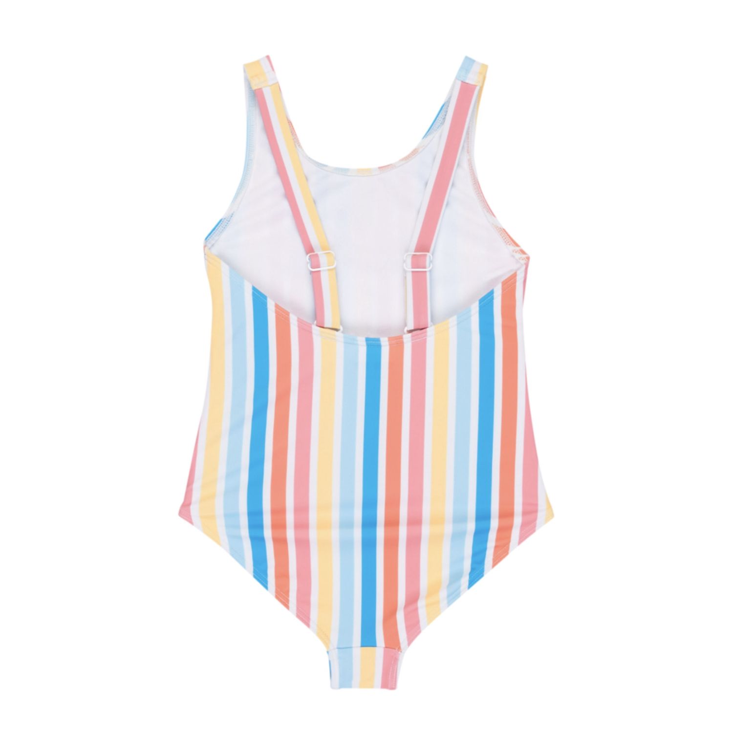 ROXY GIRLS HOLY STRIPE ONE PIECE SWIMSUIT - BRIGHT WHITE HOLY STRIPE