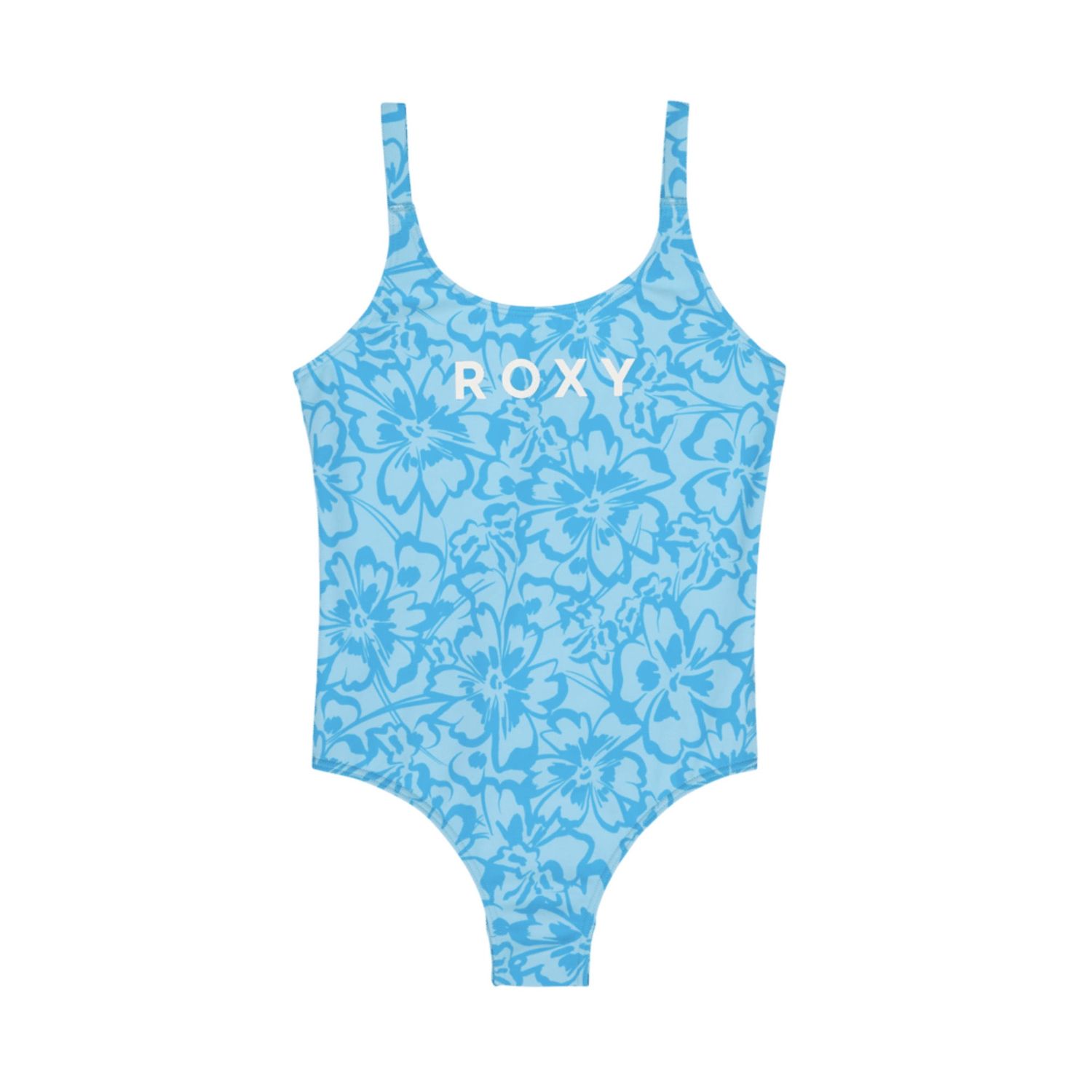 ROXY GIRLS FLAURA BICO ONE PIECE SWIMSUIT - MALIBU BLUE FLAURA