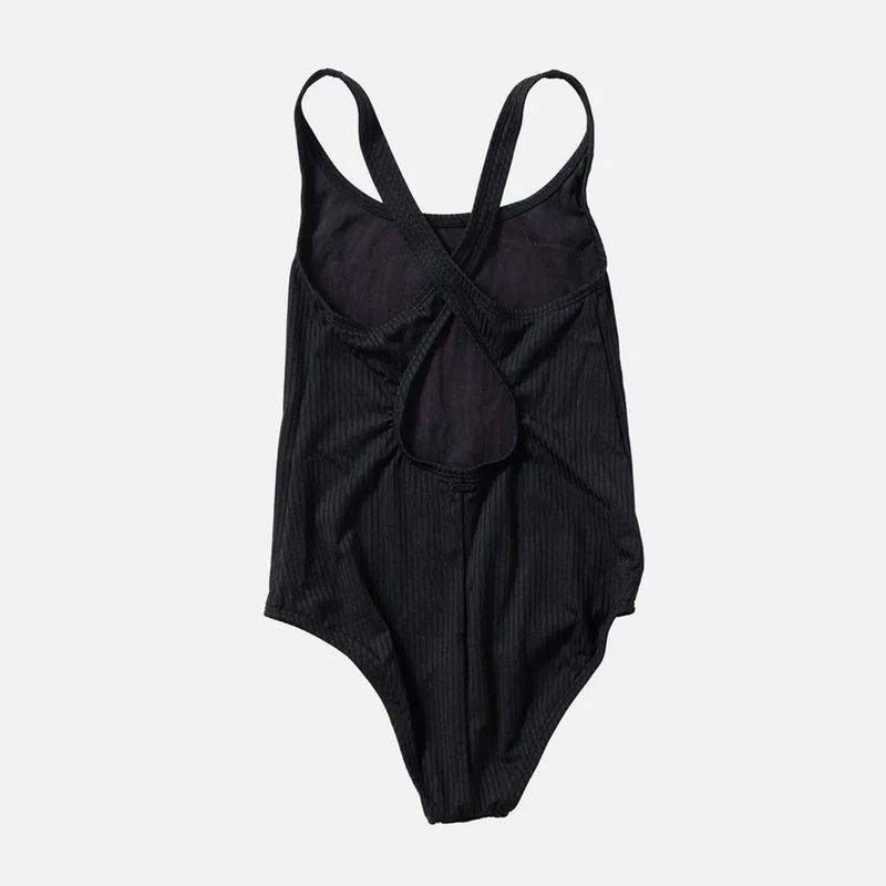 RIP CURL TEEN GIRLS PREMIUM RIB ONE PIECE SWIM  - BLACK