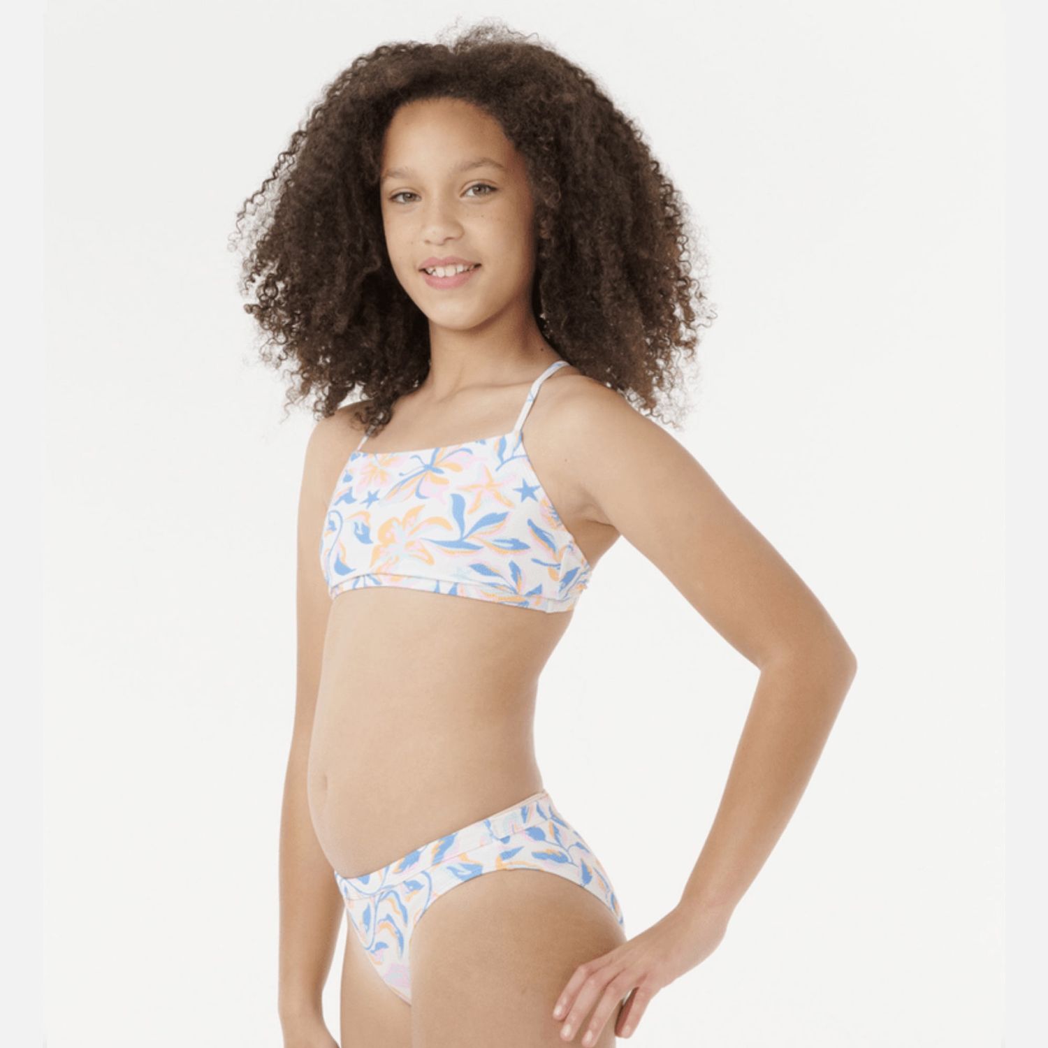 RIP CURL GIRLS SUNSET SKIES 3 PIECE SET SWIMWEAR  -  BLUE