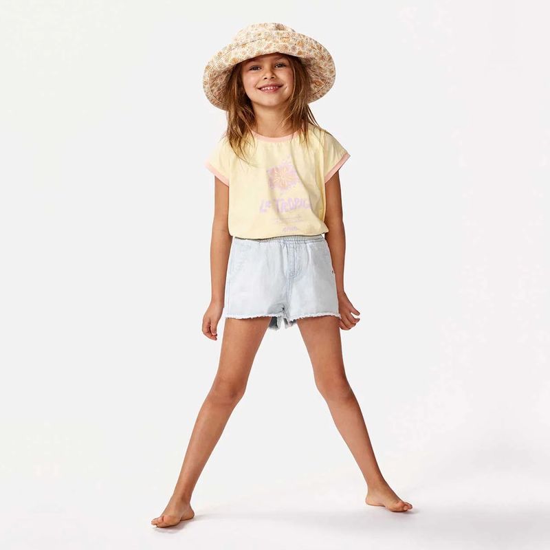 RIP CURL MINI GIRLS TARA SHORT - BLUE ICE