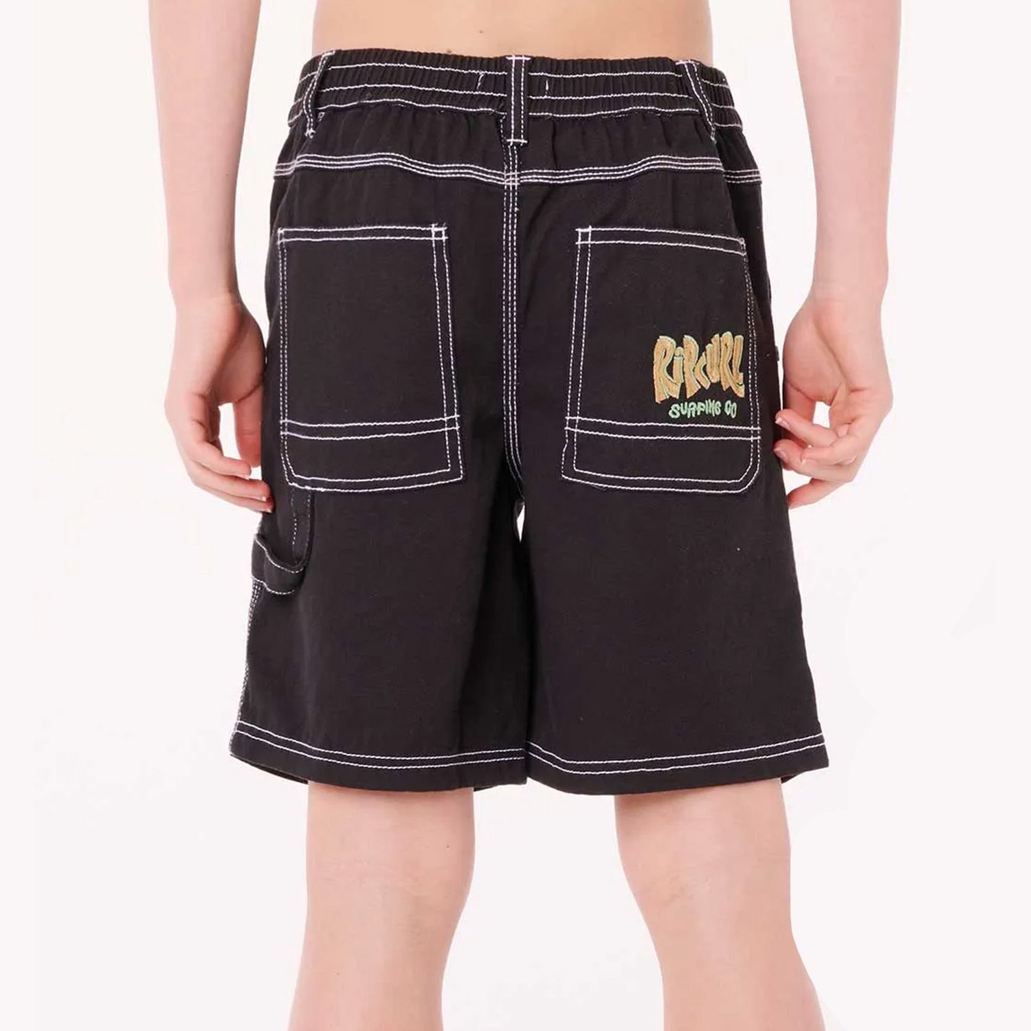 RIP CURL BOYS HYPED TWILL SHORT  -  BLACK