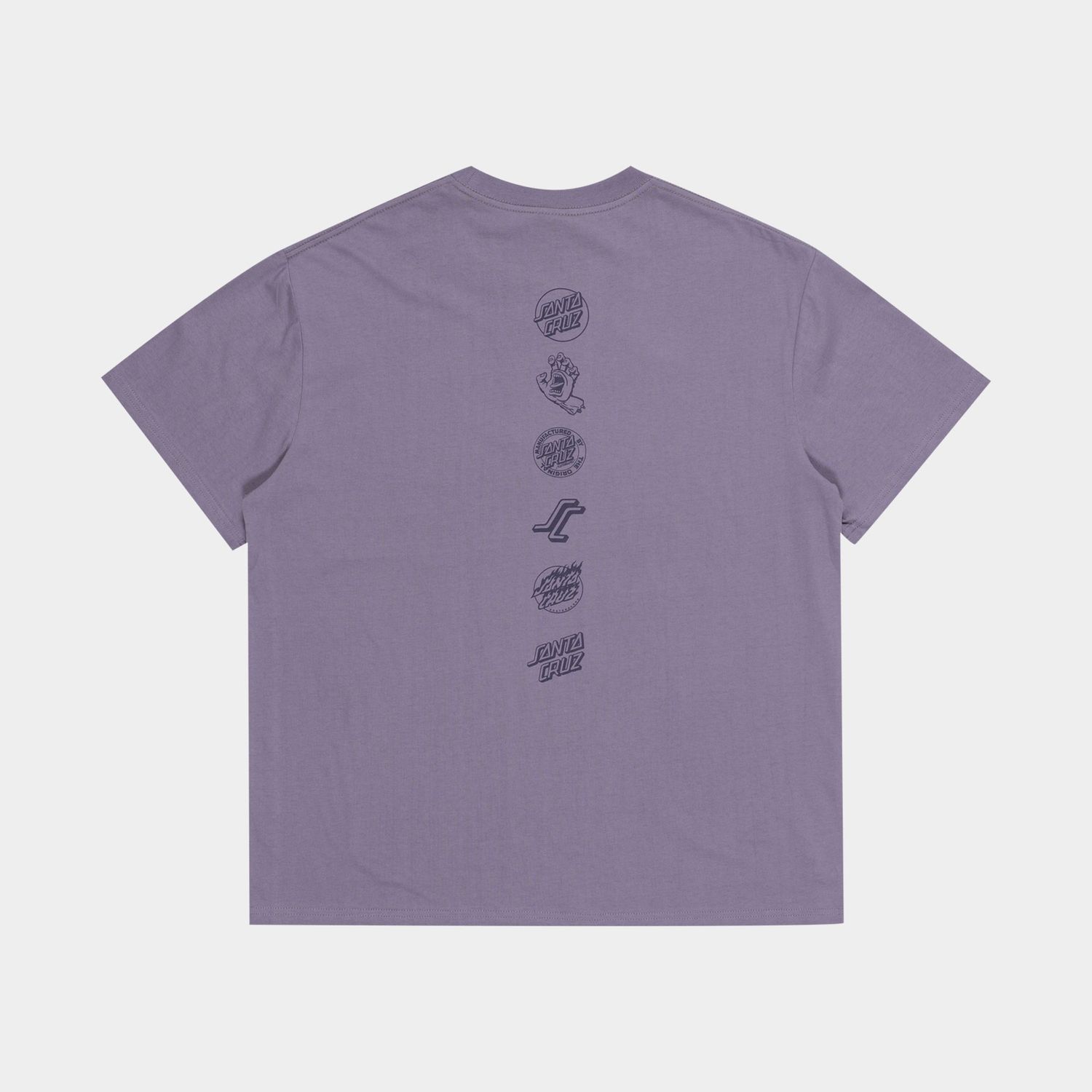 SANTA CRUZ MENS MULTI LOGO DESCENT SS TEE - LAVENDER