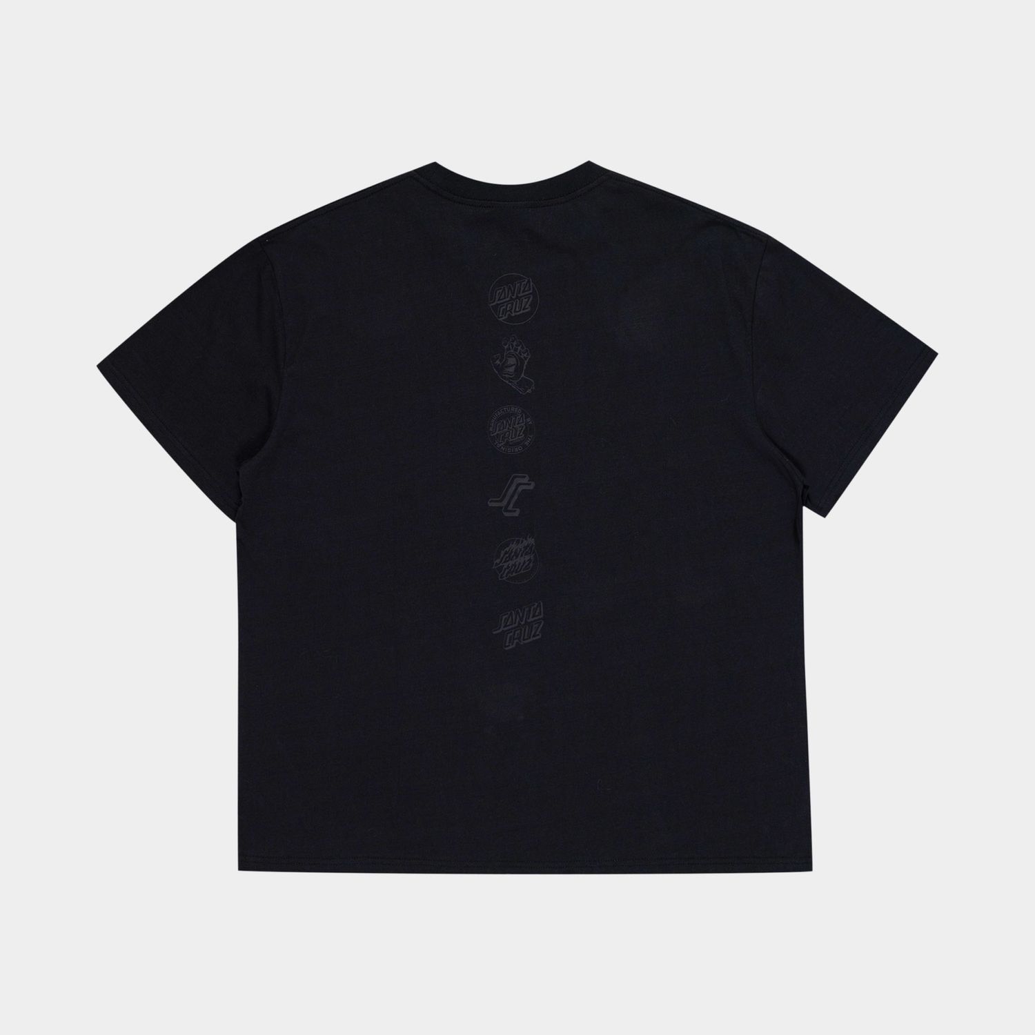 SANTA CRUZ MENS MULTI LOGO DESCENT SS TEE - OFF BLACK