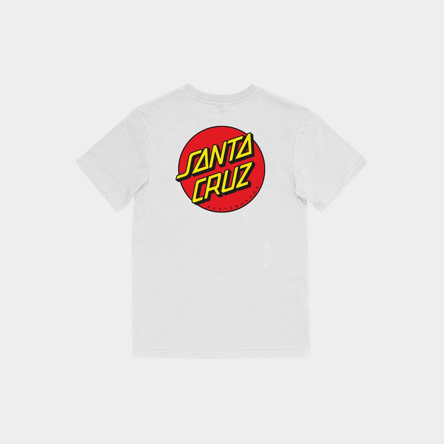 SANTA CRUZ BOYS CLASSIC DOT CHEST SS TEE - WHITE