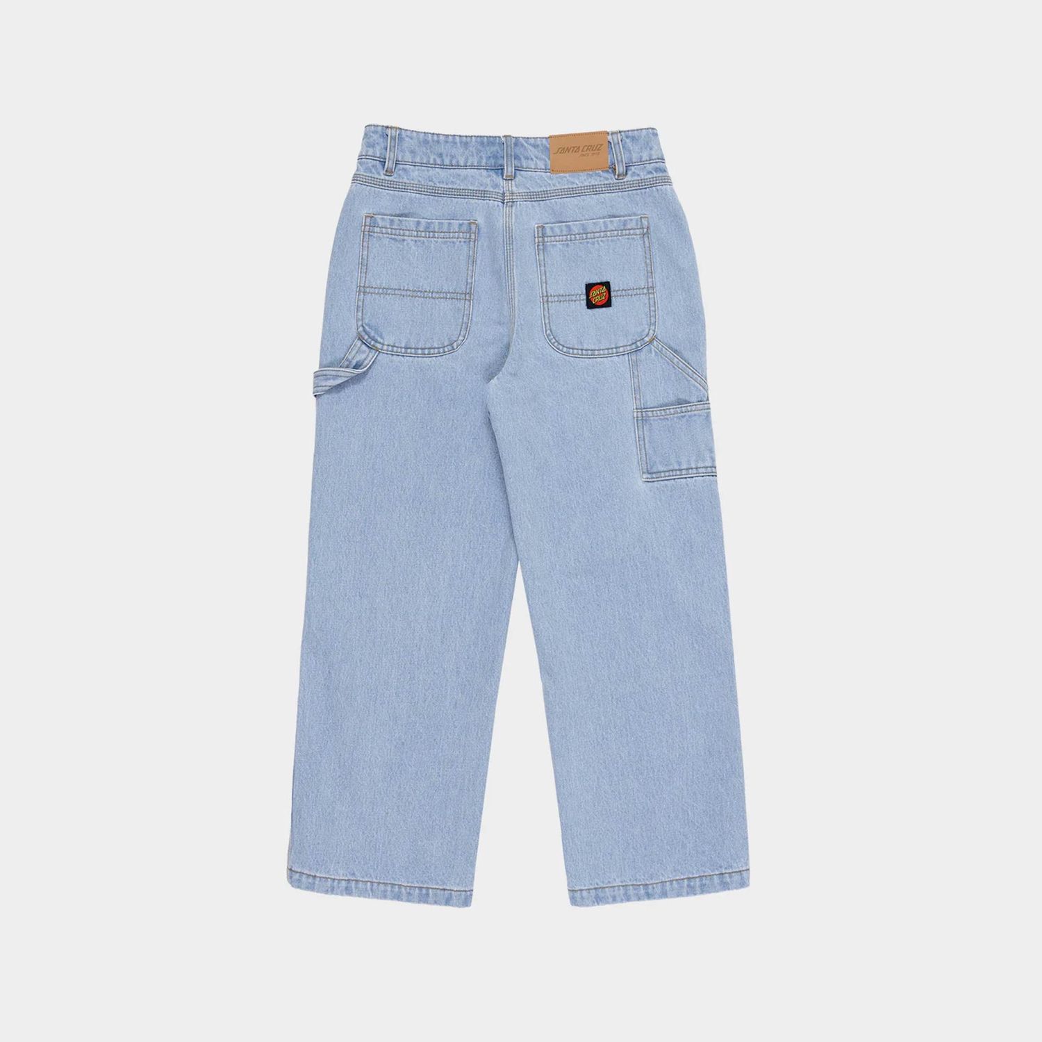 SANTA CRUZ BOYS CLASSIC DOT CARPENTER JEANS - LIGHT WASHED INDIGO