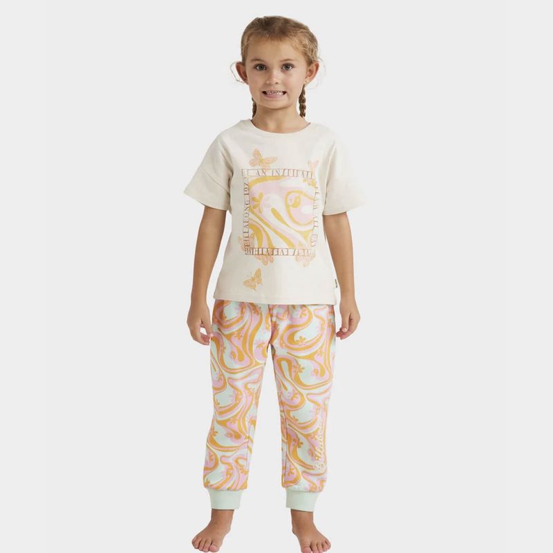 BILLABONG TODDLER GIRLS BE A BUTTERFLY S/S TEE - SALT CRYSTAL