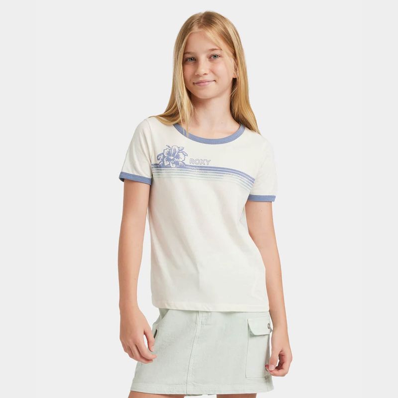 ROXY TEEN GIRLS CAN LOVE ME BETTER S/S TEE - EGRET