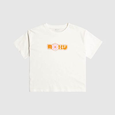 ROXY GIRLS SUN OVER THE BEACH S/S TEE - SNOW WHITE