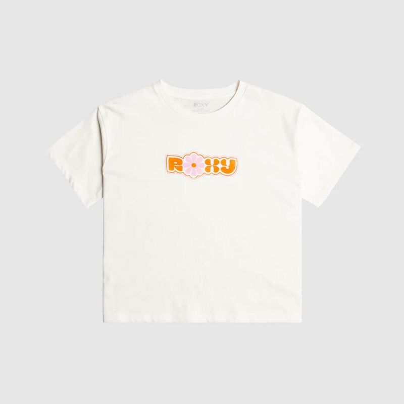 ROXY GIRLS SUN OVER THE BEACH S/S TEE - SNOW WHITE