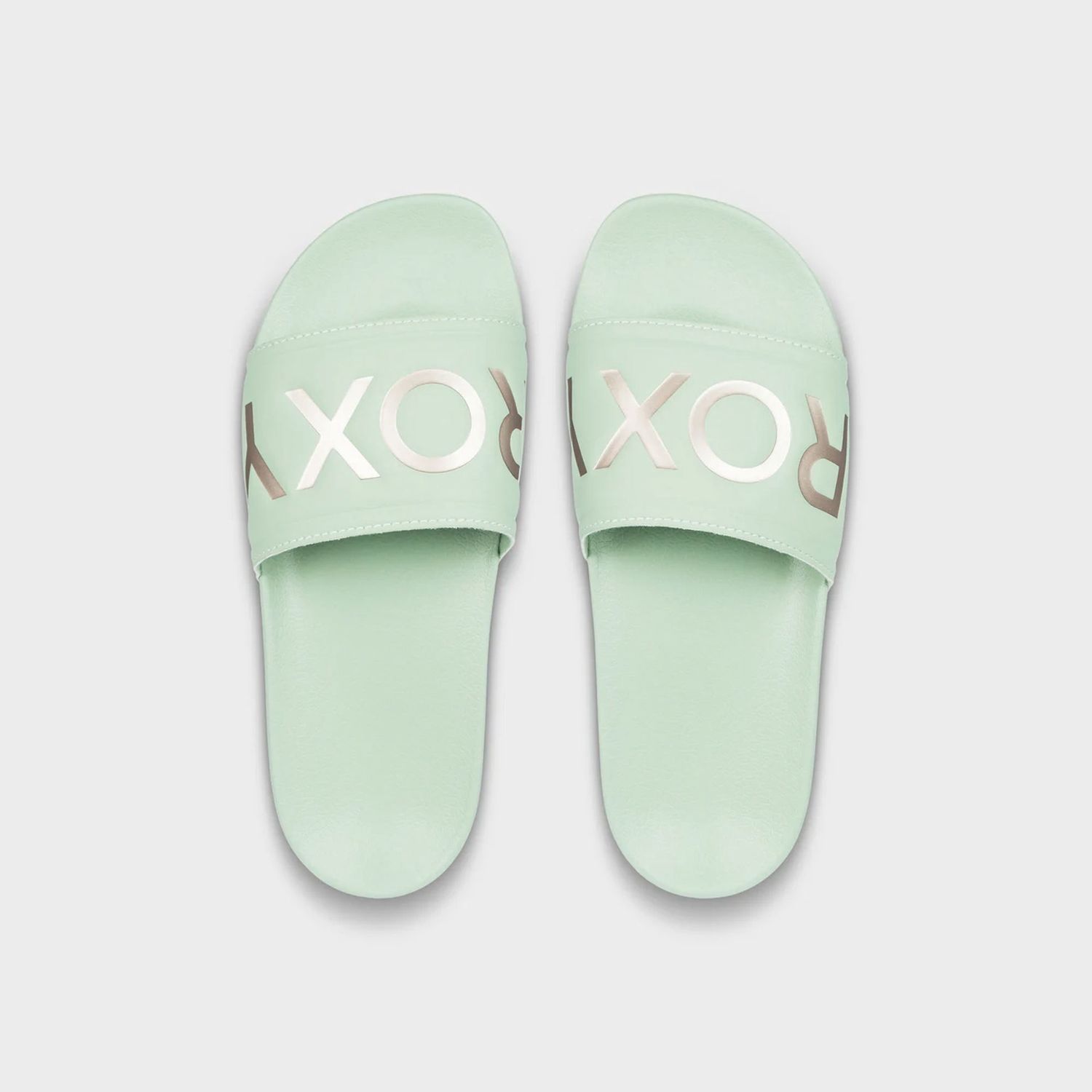 ROXY WOMENS SLIPPY II SLIDES - GREEN