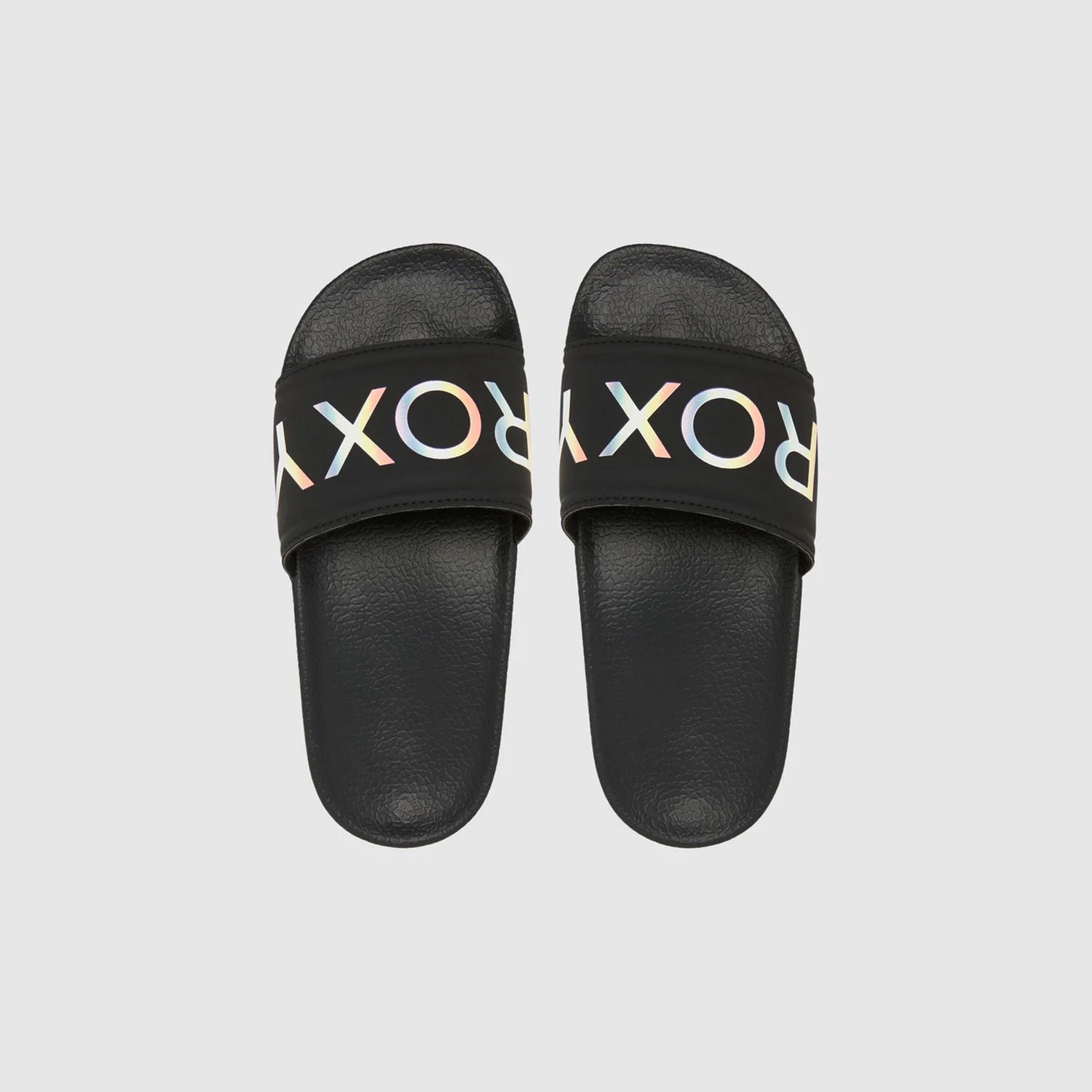 ROXY GIRLS RG SLIPPY II SLIDES - BLACK MULTI 1