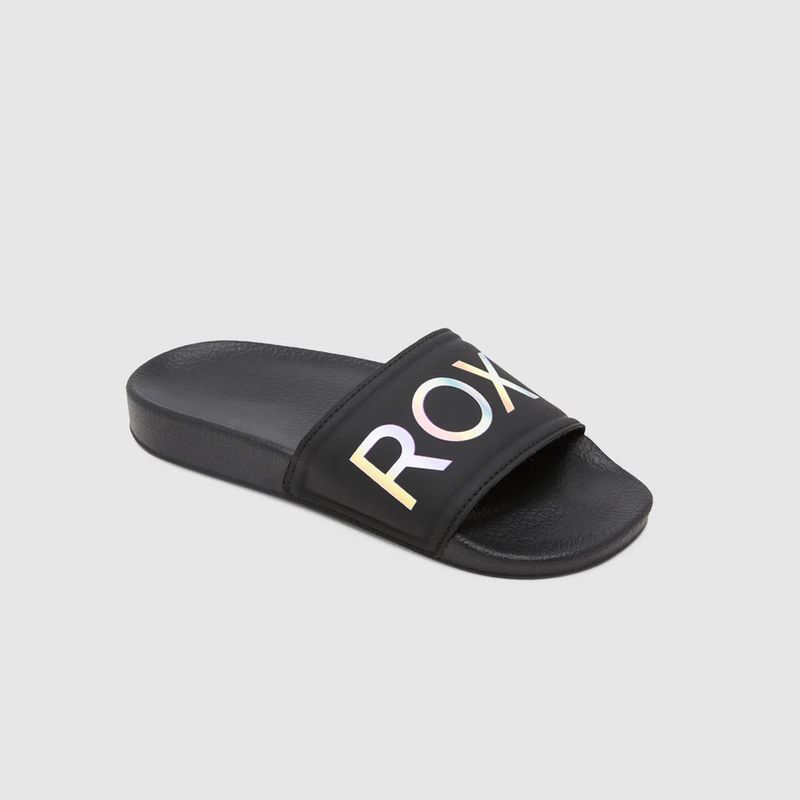 ROXY GIRLS RG SLIPPY II SLIDES - BLACK MULTI 1
