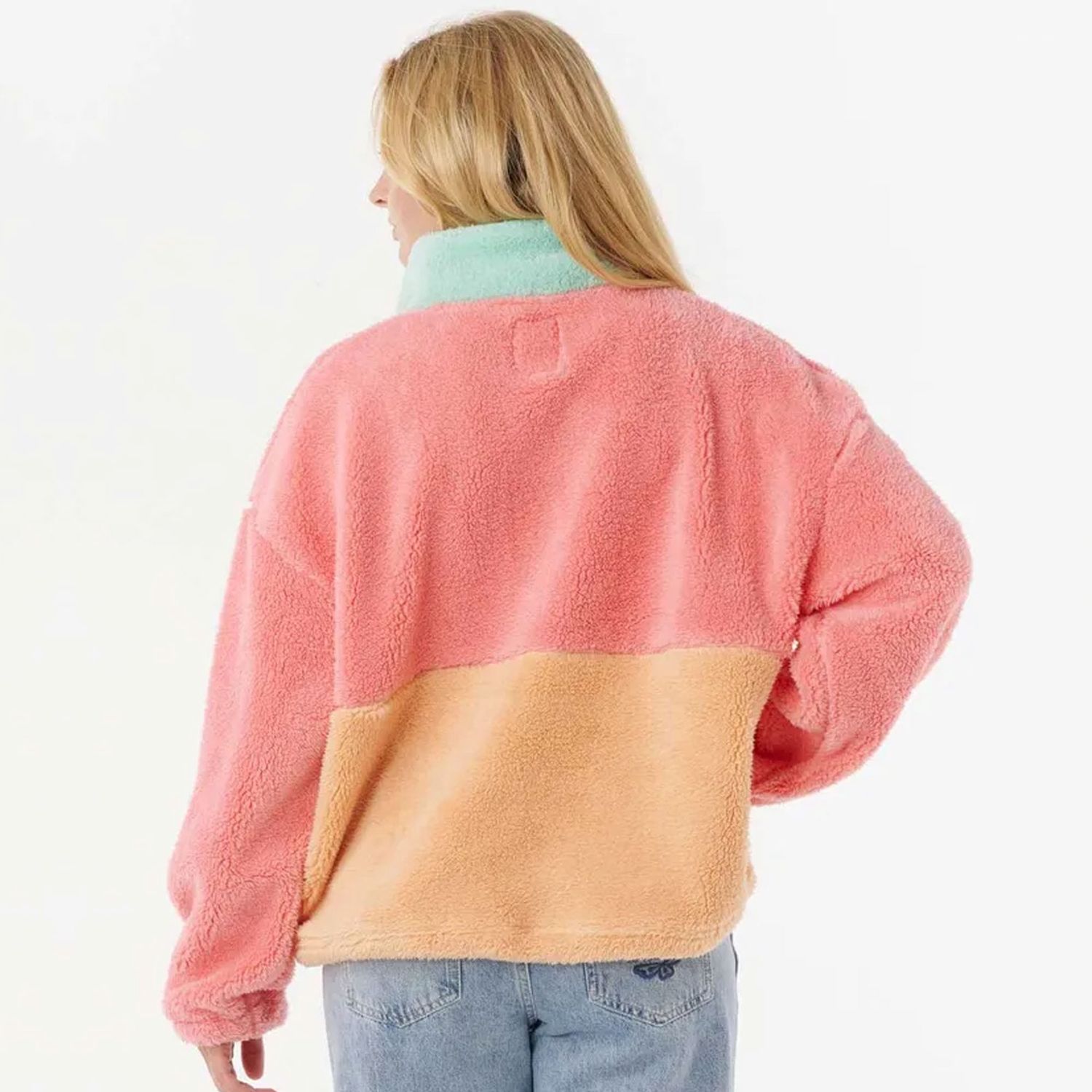 RIP CURL WOMENS BLOCK PARTY POLAR FLEECE  -  PINK