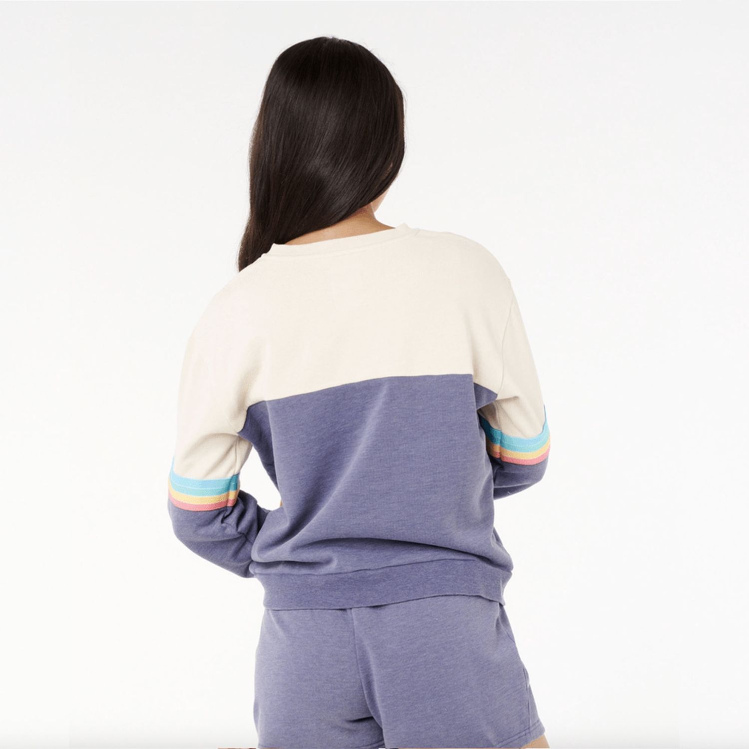 RIP CURL WOMENS SURF REVIVAL CREW  -  BLUE