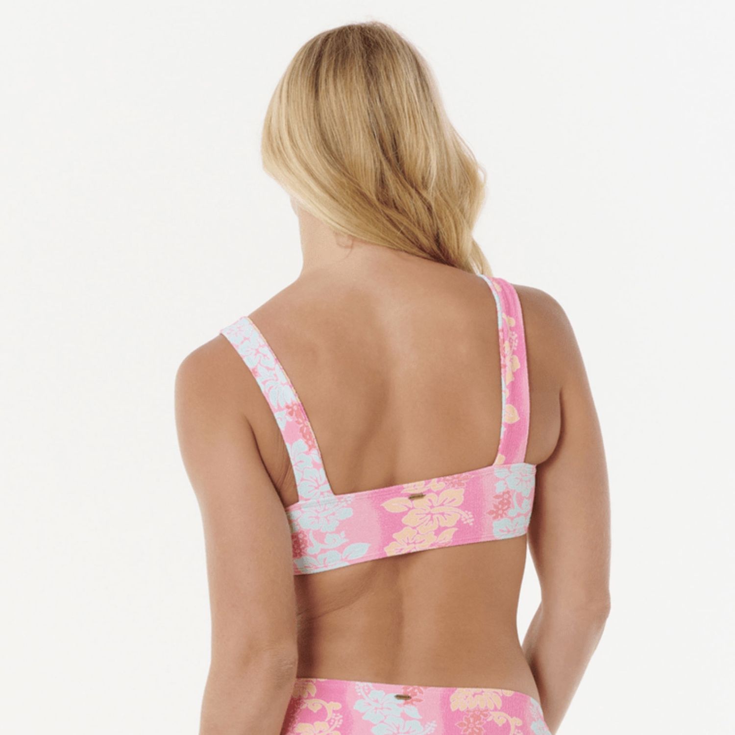 RIP CURL WOMENS WAIKIKI KEEPSAKES DD-E CROP BIKINI TOP  -  PINK