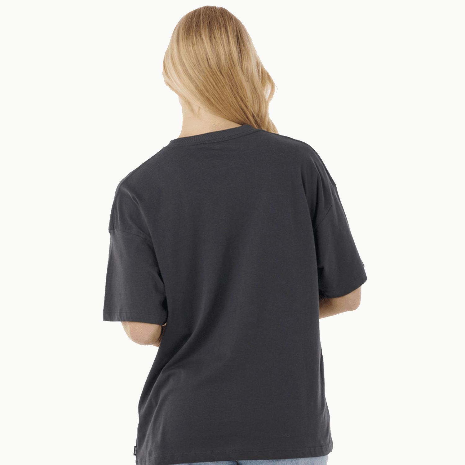 RIP CURL WOMENS SUMMER HERITAGE SS TEE  -  WASHED BLACK