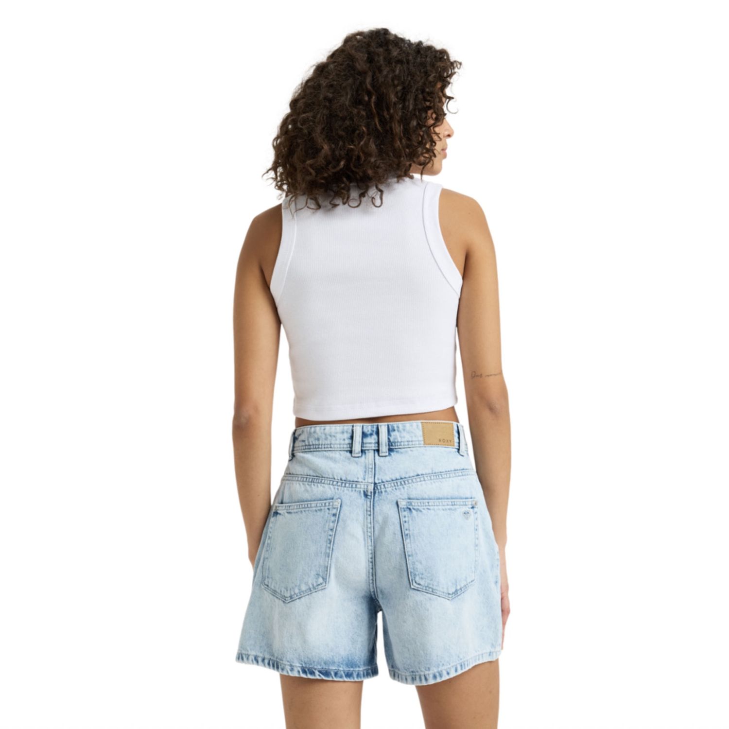 ROXY WOMENS MORNING SPLENDOUR MID SHORTS - BEAU BLUE