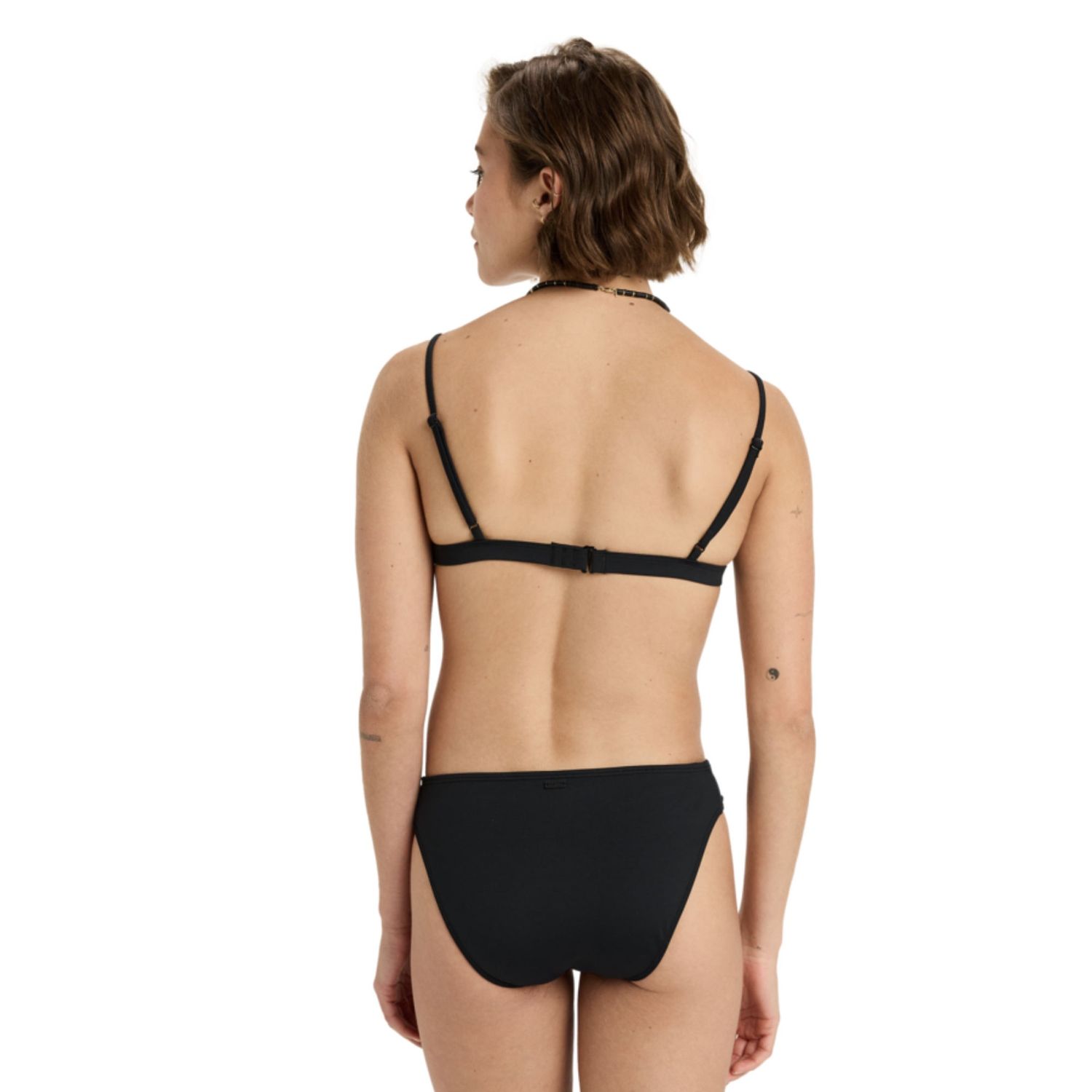 ROXY WOMENS BEACH CLASSICS HIPSTER BIKINI BOTTOM - ANTHRACITE